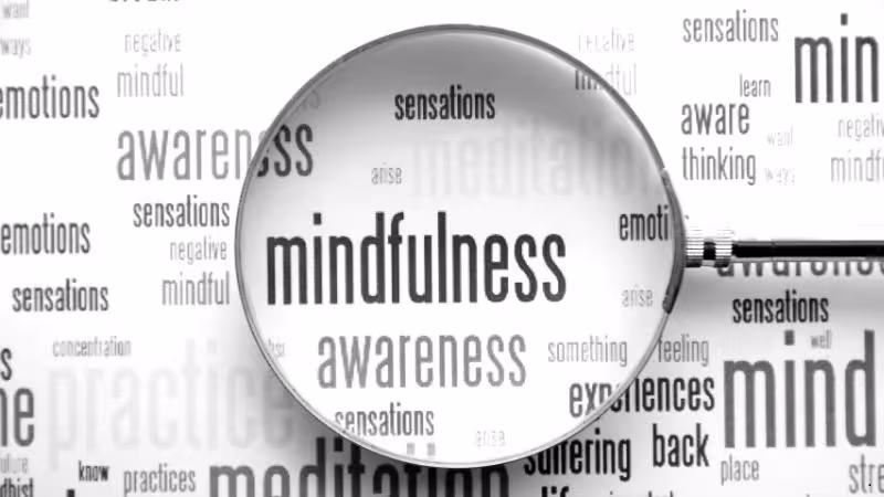 Ilustração sobre mindfulness para ansiedade, associada a atenção plena, regulação emocional, calma e bem-estar integrativo